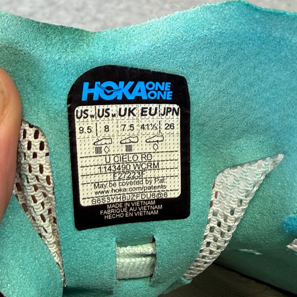 Hoka Cielo Road Running Shoes Womens Shoes Size 9.5 Blue Green 1143490 WCRM - Picture 9 of 10